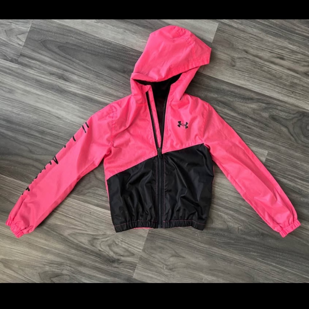 Under Armour Kids Raincoat in Pink and Black